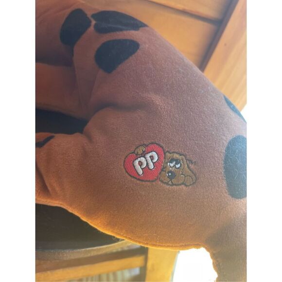 1985 Tonka Pound Puppies Golden/Dk Brown Collectible 19” Long Puppy Dog w/Collar - Picture 3 of 5